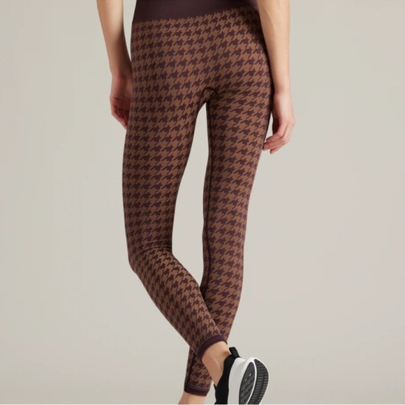 Rhone Houndstooth Seamless Leggings Brown Berry L NWT - Picture 5 of 7